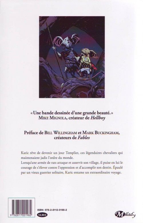 Verso de l'album Le Dernier des templiers Tome 1 La Prophétie