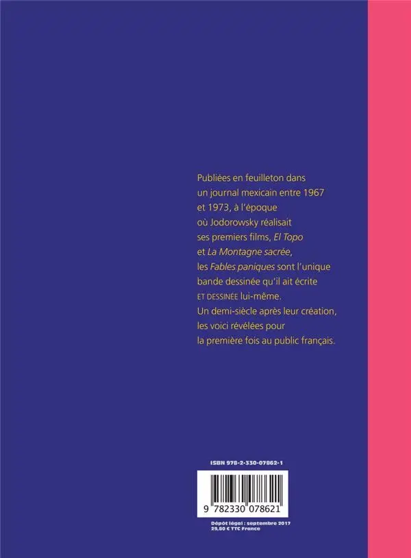 Verso de l'album Fables paniques