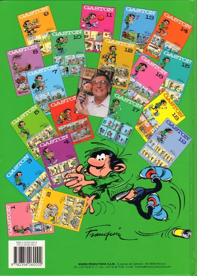 Verso de l'album Gaston Gaston 50 ans : 1957 > 2007