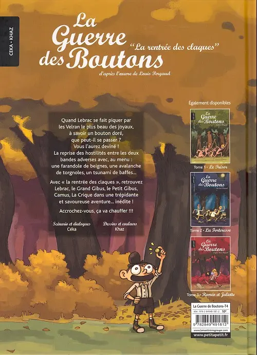 Verso de l'album La Guerre des Boutons Tome 4 La rentrée des claques