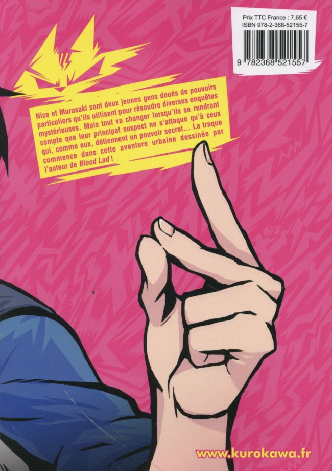 Verso de l'album Hamatora : The Comic 1