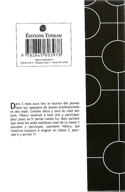 Verso de l'album Hikaru no go Tome 7 Le tournoi des jeunes lions