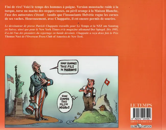Verso de l'album Le choc des égo 2015-2018 : Trump, le monde et la Suisse