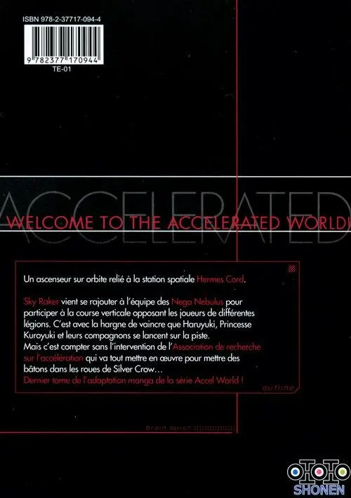 Verso de l'album Accel World 8