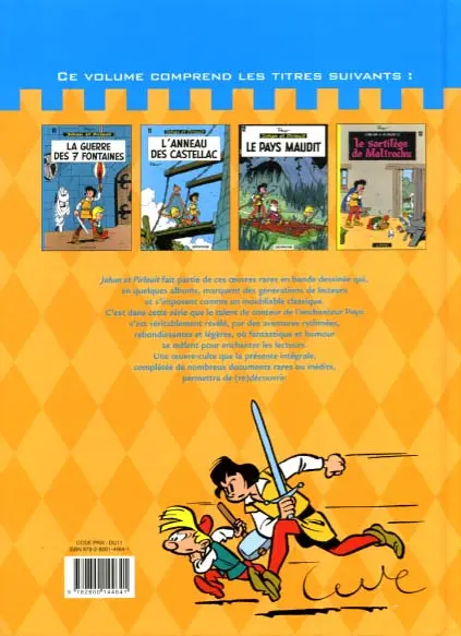 Verso de l'album Johan et Pirlouit Intégrale Tome 4 Les années Schtroumpfs