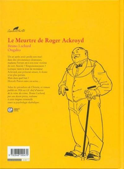 Verso de l'album Agatha Christie Tome 8 Le Meurtre de Roger Ackroyd