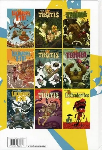Verso de l'album Luchadores Five Tome 3 Les créatures du lac de cuir noir