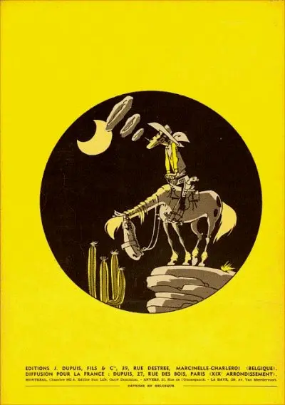 Verso de l'album Lucky Luke Tome 8 Lucky Luke et Phil Defer