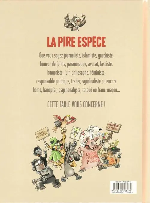 Verso de l'album La Pire Espèce