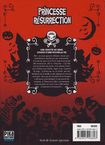 Verso de l'album Princesse résurrection 1