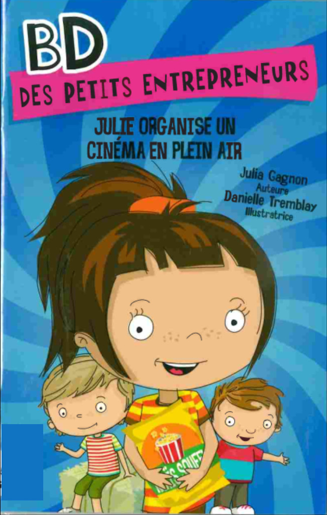 Couverture de l'album BD des petits entrepreneurs 2 Julie organise un cinéma en plein air