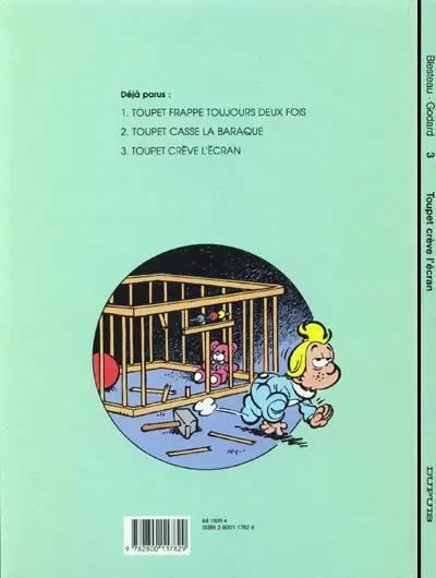 Verso de l'album Toupet Tome 3 Toupet crève l'écran