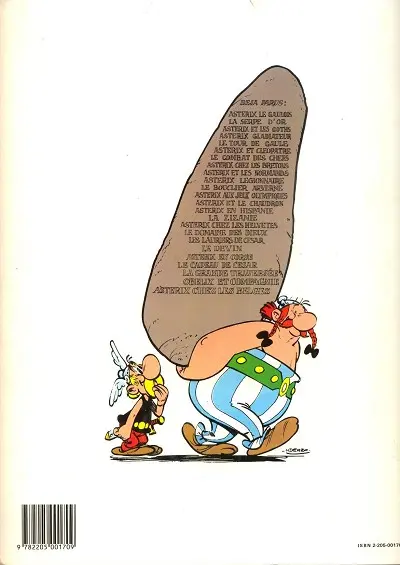 Verso de l'album Astérix Tome 7 Le combat des chefs