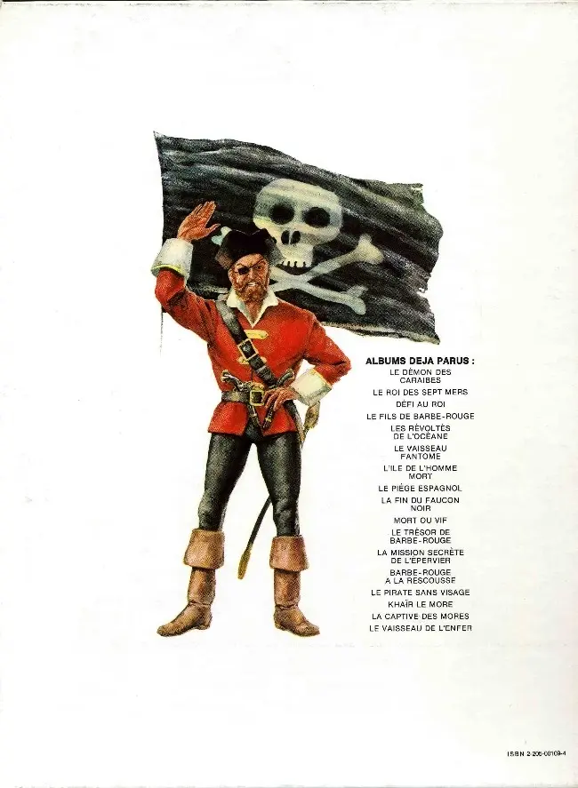 Verso de l'album Barbe-Rouge Tome 2 Le roi des sept mers