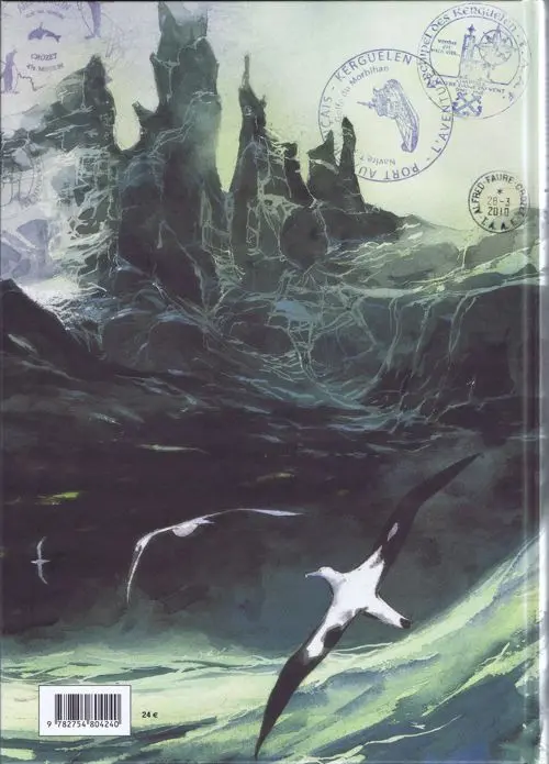 Verso de l'album Australes - Deux récits du monde au bout du monde Tome 1 Voyage aux îles de la Désolation