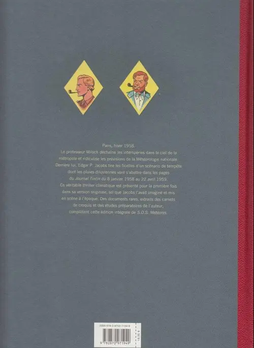 Verso de l'album Blake et Mortimer Tome 8 S.O.S. météores !