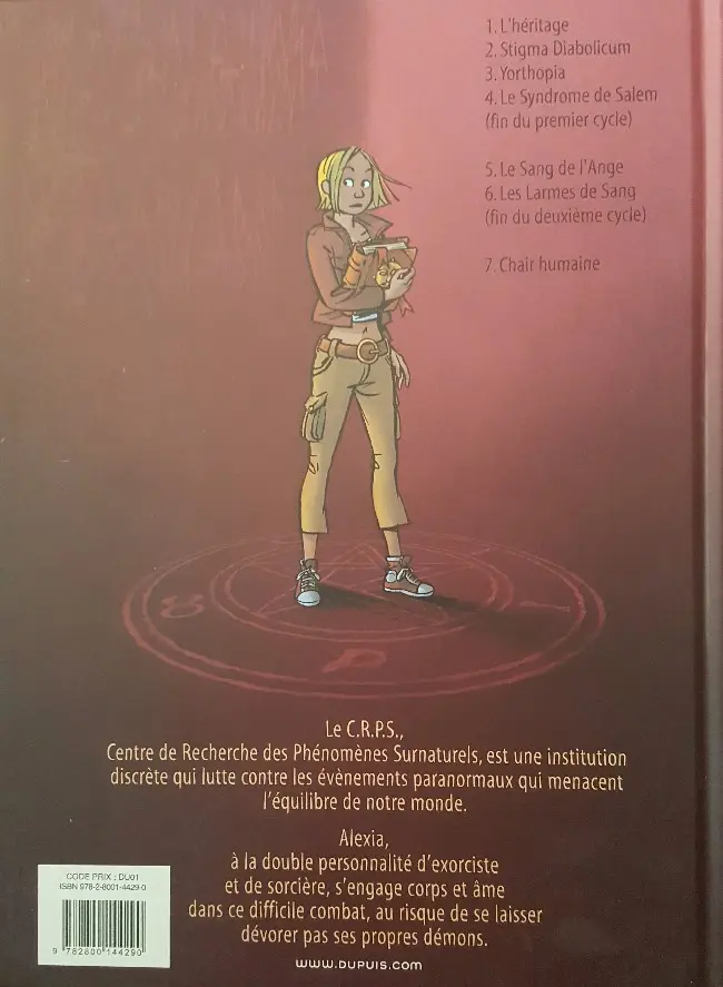 Verso de l'album Les Démons d'Alexia Tome 6 Les Larmes de Sang