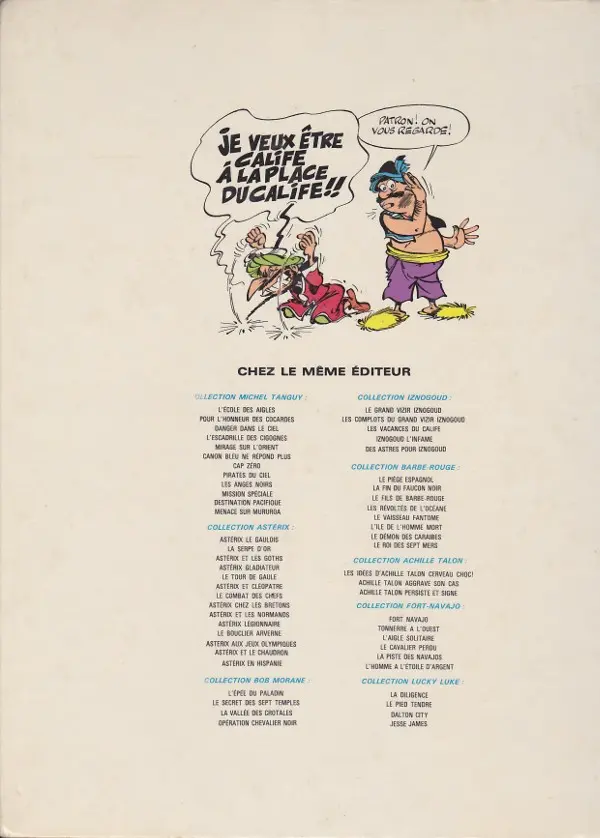 Verso de l'album Iznogoud Tome 5 Des astres pour Iznogoud