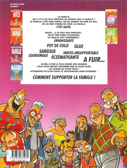 Verso de l'album Jim et ses copains Tome 4 Comment supporter la famille