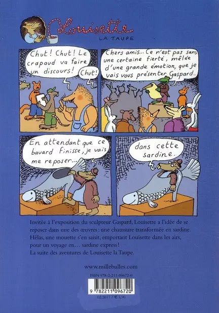 Verso de l'album Louisette la taupe Tome 2 Sardine Express