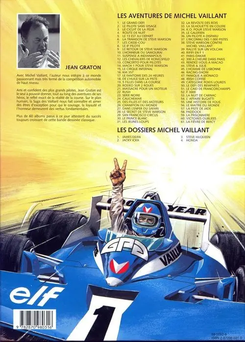 Verso de l'album Michel Vaillant Tome 8 Le 8e pilote
