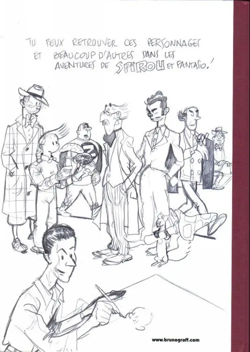 Verso de l'album Spirou et Fantasio - Une aventure de... / Le Spirou de... Tome 5 Making of de l'album le groom vert-de-gris