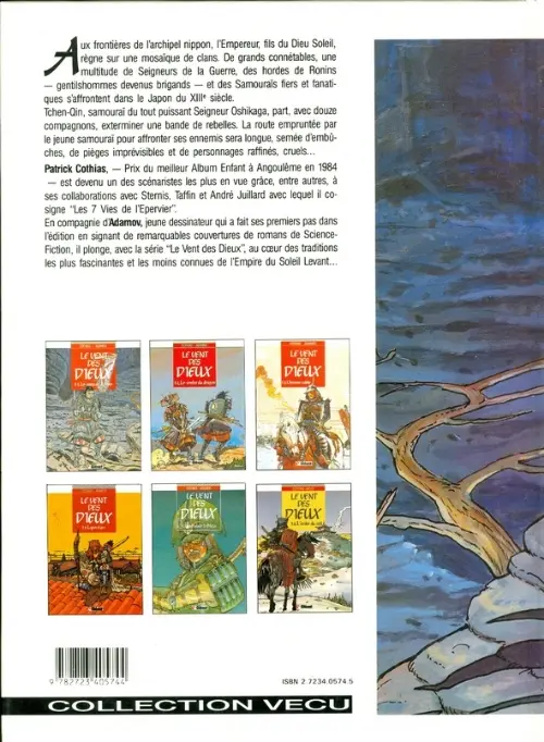 Verso de l'album Le Vent des Dieux Tome 1 Le sang de la lune