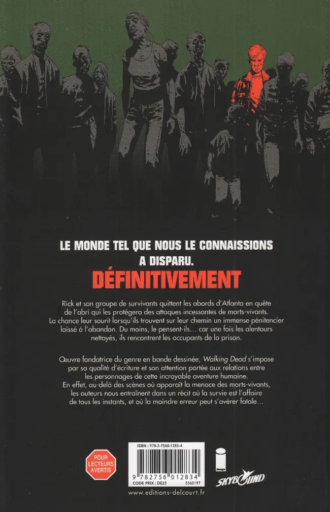 Verso de l'album Walking Dead Tome 3 Sains et saufs ?