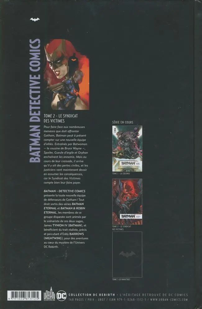 Verso de l'album Batman : Detective Comics Tome 2 Le Syndicat des victimes