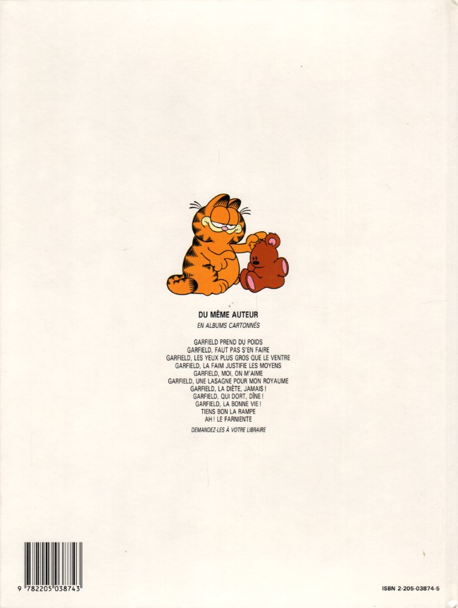 Verso de l'album Garfield Tome 11 Ah ! le farniente