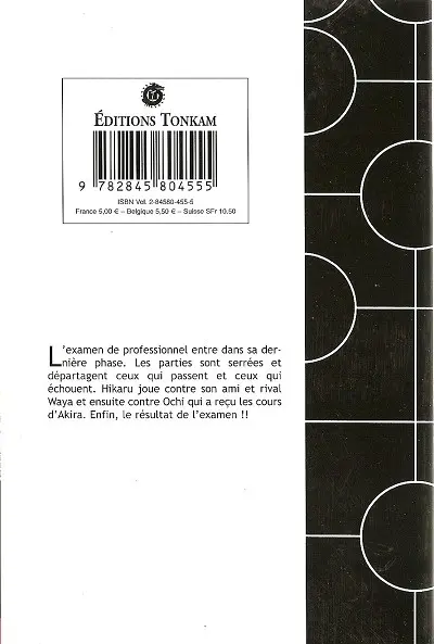 Verso de l'album Hikaru no go Tome 11 Combats acharnés