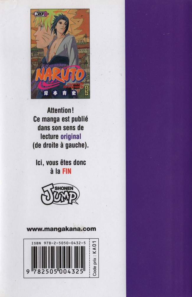 Verso de l'album Naruto 38 Le fruit de l'entraînement...!!