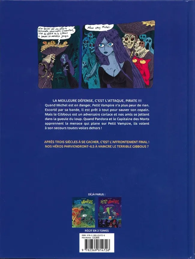 Verso de l'album Petit vampire Tome 3 On ne joue pas avec la vie