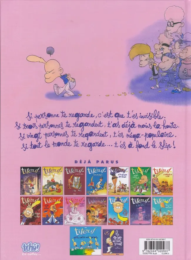 Verso de l'album Titeuf Tome 15 À fond le slip !