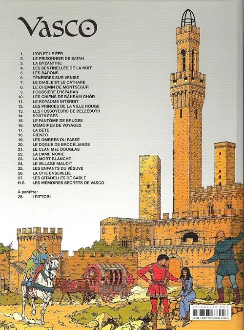 Verso de l'album Vasco Tome 27 Les citadelles de sable