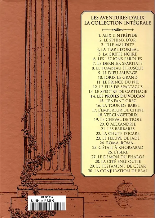 Verso de l'album Alix La collection Tome 14 Les proies du volcan