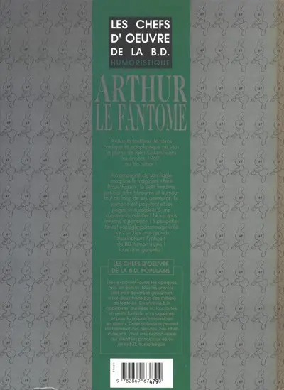 Verso de l'album Arthur le fantôme justicier Arthur le fantôme
