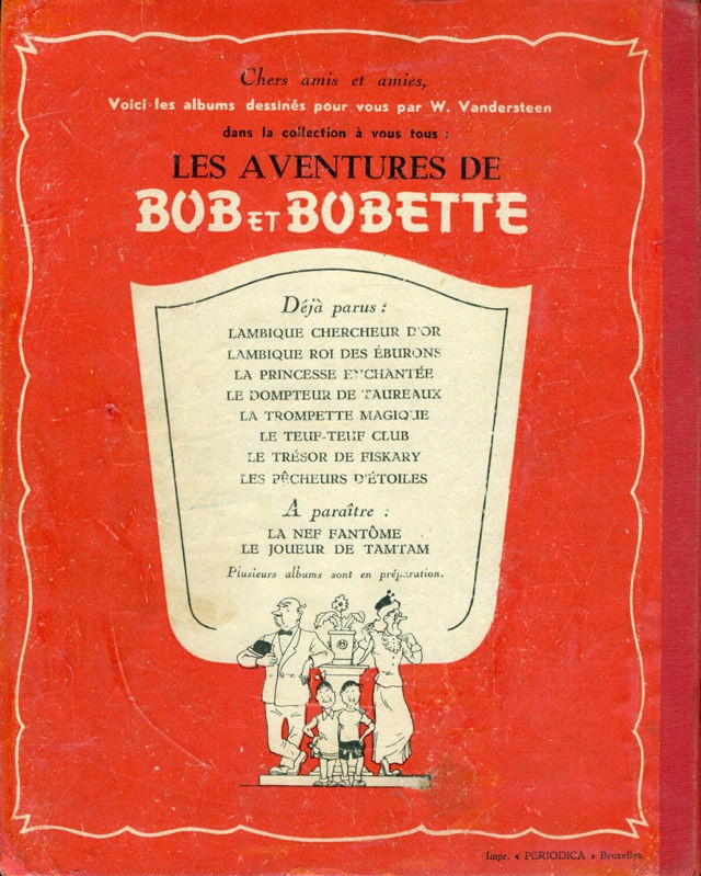 Verso de l'album Bob et Bobette Tome 8 Les pêcheurs d'étoiles