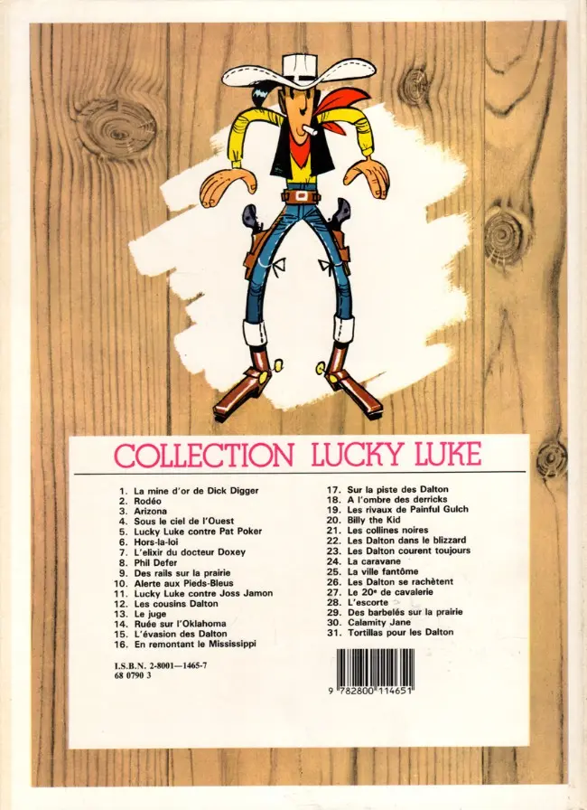Verso de l'album Lucky Luke Tome 25 La ville fantôme