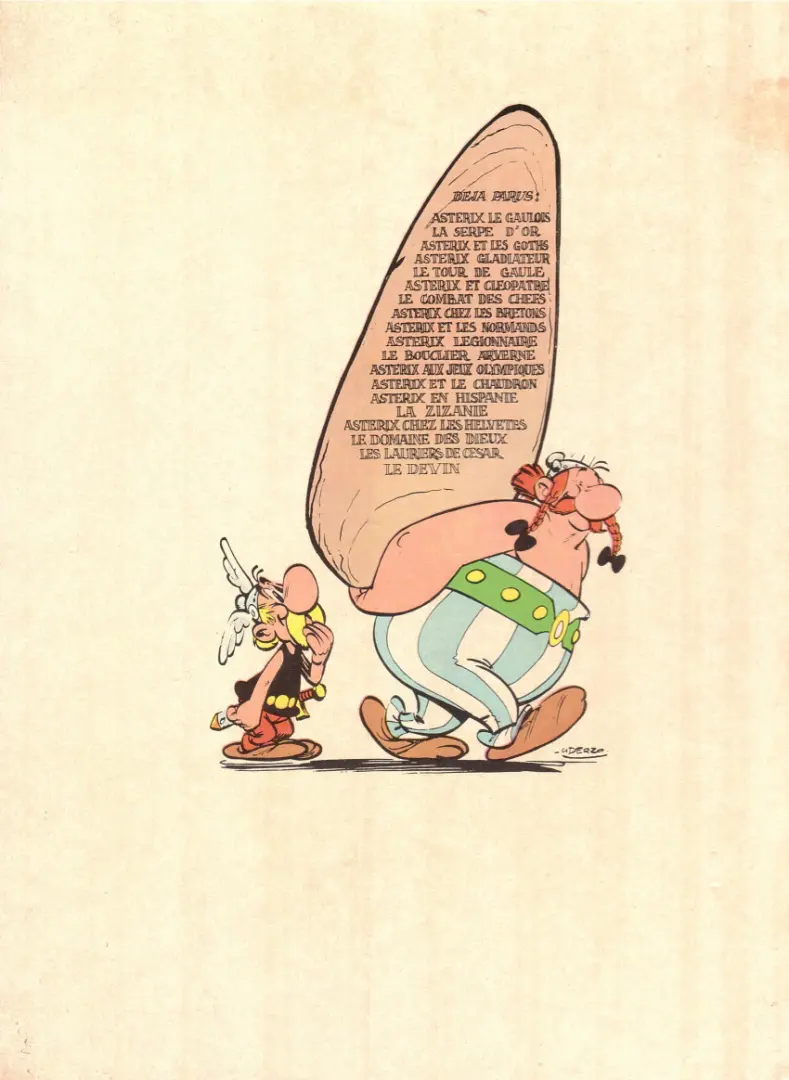 Verso de l'album Astérix Tome 17 Le domaine des dieux