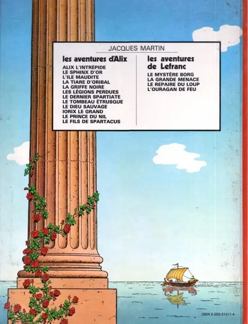 Verso de l'album Alix Tome 11 Le prince du Nil