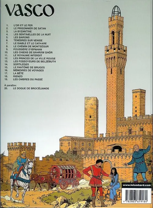 Verso de l'album Vasco Tome 11 Le royaume interdit