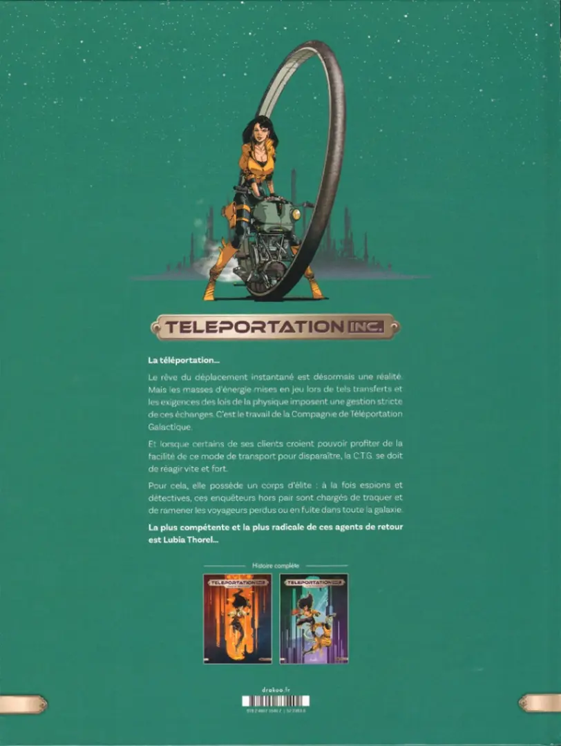 Verso de l'album Teleportation Inc. Tome 2 La vie galactique