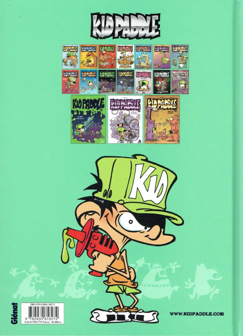 Verso de l'album Kid Paddle Tome 13 Slime project