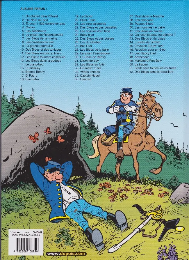 Verso de l'album Les Tuniques Bleues Tome 18 Blue Retro