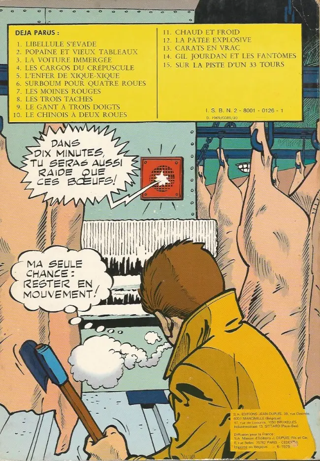 Verso de l'album Gil Jourdan Tome 11