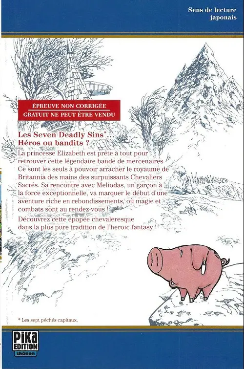 Verso de l'album Seven Deadly Sins 1