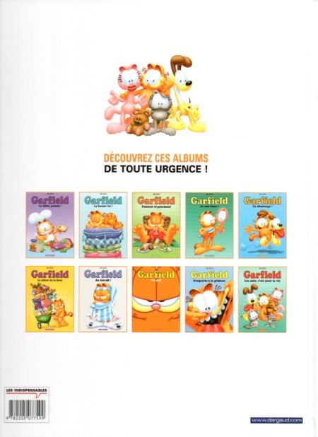 Verso de l'album Garfield Tome 43 Le king