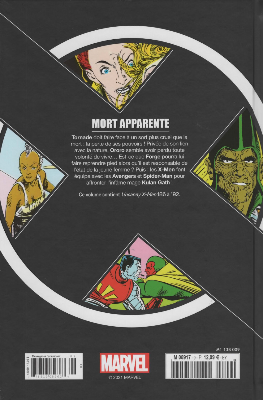 Verso de l'album X-Men - La Collection Mutante Tome 9 Mort apparente