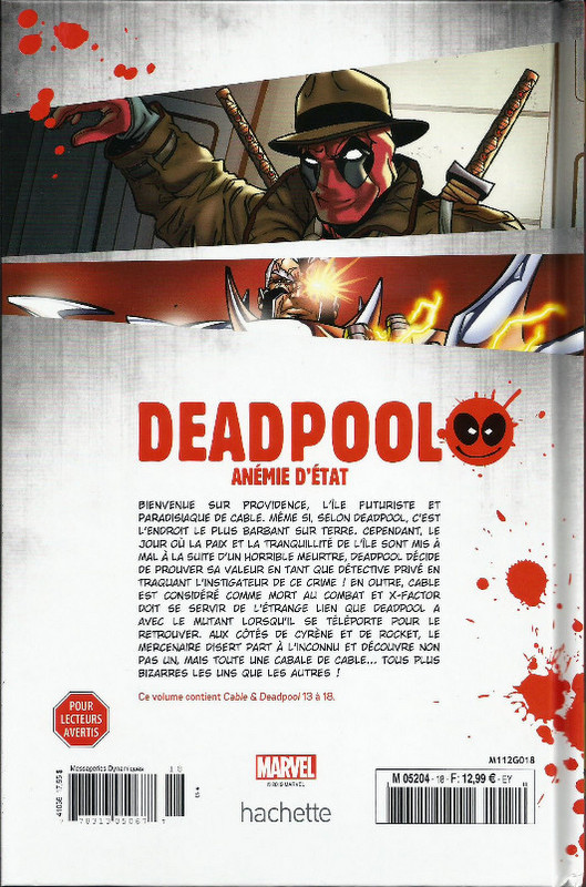 Verso de l'album Deadpool - La collection qui tue Tome 18 Anémie d'état